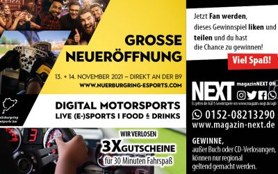 nürburgring eSports bar Gewinnspiel (beginnt am 15.11.2021 und endet am 15.12.2021)