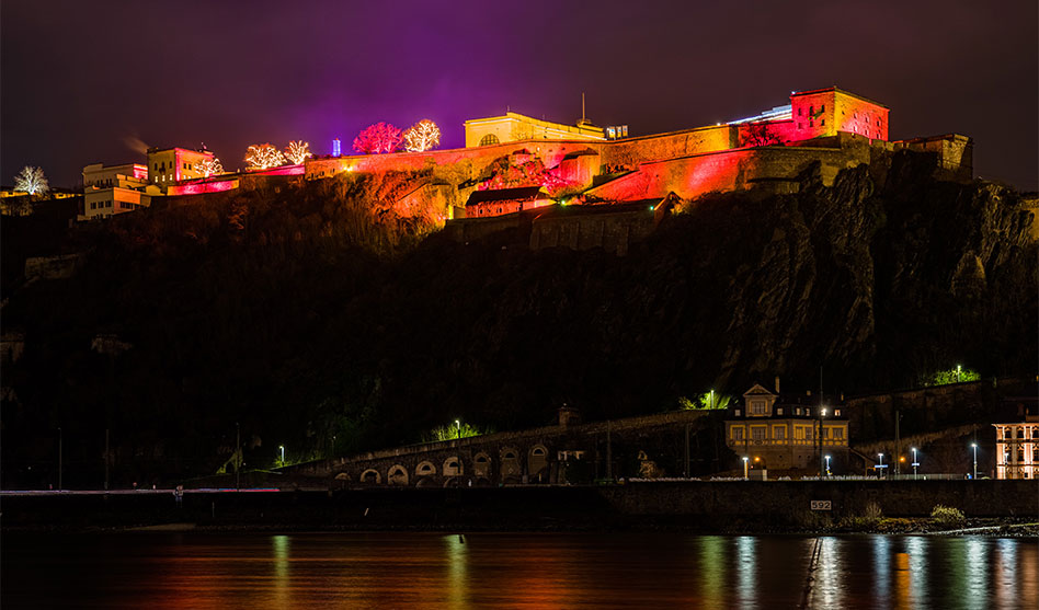 Der Christmas Garden Koblenz lässt die Festung Ehrenbreitstein bald farbenprächtig erstrahlen!