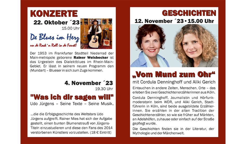 Veranstaltungshighlights im Theater Mittelrhein November