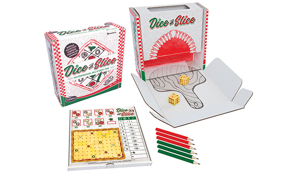 Empfehlung für die nächste Pizza-Party: Dice and Slice von Thinkfun
