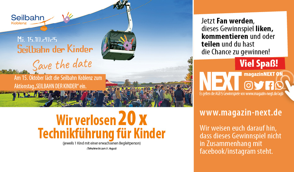Verlosung, Seilbahn Technikführung für Kinder