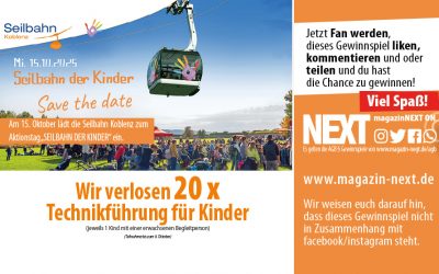 Verlosung, Seilbahn Technikführung für Kinder