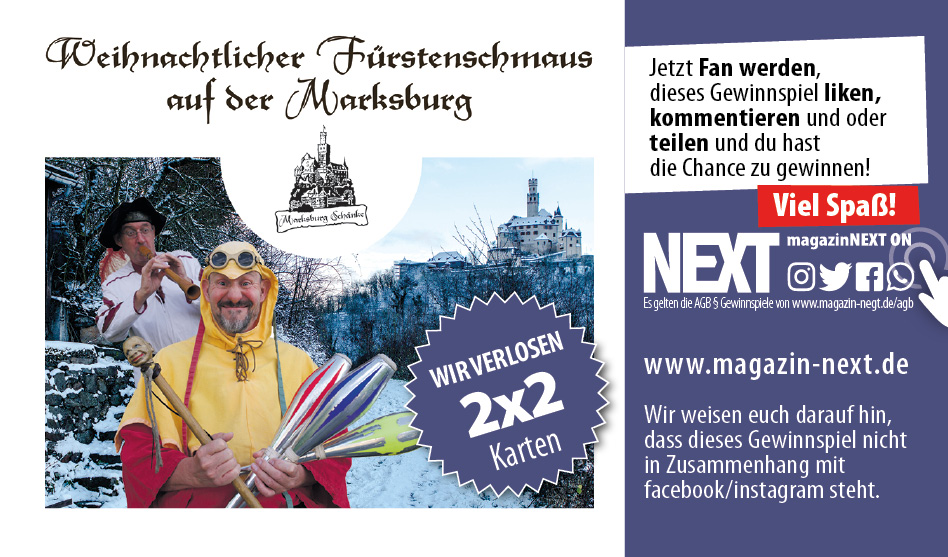 Verlosung, Weihnachtlicher Fürstenschmaus auf der Marksburg