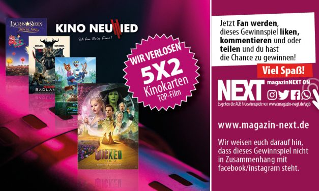 Verlosung, Kino Neuwied – aktueller Top-Film: Wicked – Teil 2