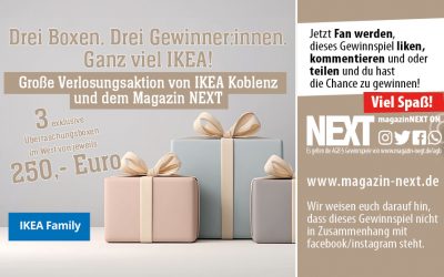 Verlosung, Große Verlosungsaktion von IKEA Koblenz und dem Magazin Next