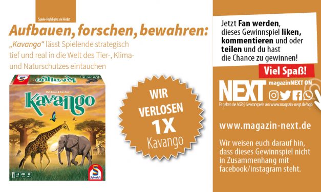 Verlosung, Spiel Kavango, aufbauen, forschen, bewahren