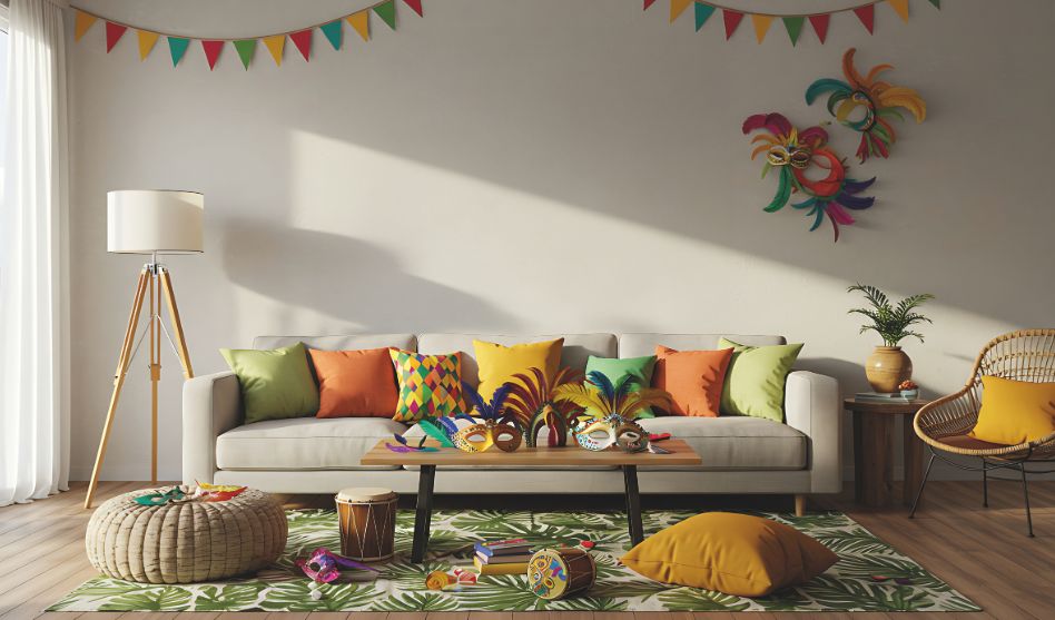 Bunt statt grau: Karneval bringt Farbe in die eigenen vier Wände