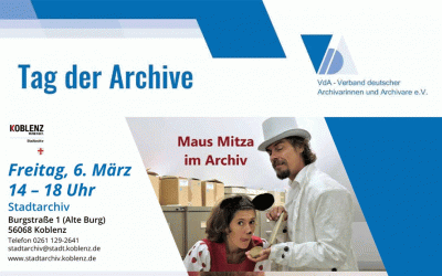 Tag der Archive und Stationentheater „Maus Mitza im Archiv“ im Stadtarchiv Koblenz