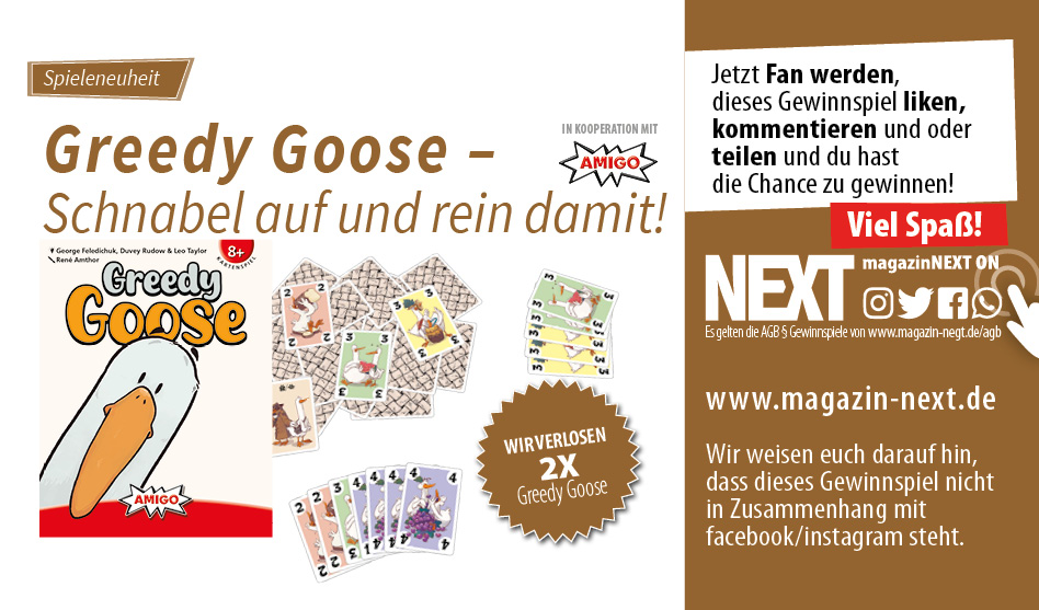 Verlosung, Spieleneuheit Greedy Goose von AMIGO