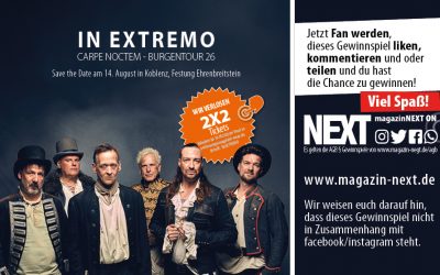 Verlosung, In Extremo, Tickets für den 14. August in Koblenz, Festung Ehrenbreitstein
