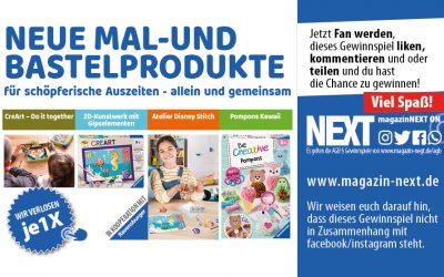 Verlosung, neue Mal- und Bastelprodukte von Ravensburger